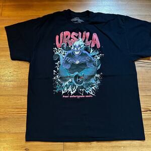 Disney The Little Mermaid Ursula black graphic short sleeve shirt SIZE XL